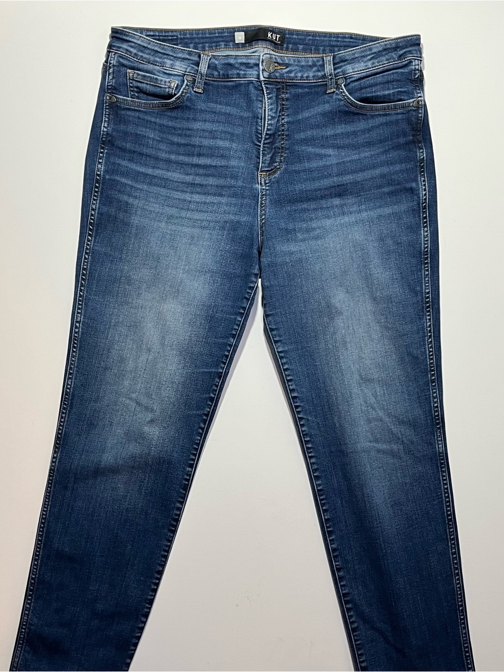Kut From The Kloth Diana Fab Ab Skinny Stretch Blue Jeans, Size 16 Regular